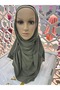 Practical Scarf with Bonnet, Non-Slip, Ready-To-Wear Shawl, Turban, Hijab, Army Green - 4