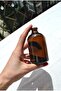 2 Pieces Mini Vase Amber Glass Decorative Minimal Glass Bottle 100 ml Nordic Brown Vase Set - 3