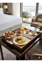 Room Service Tray with Metal Silver Handles - 3