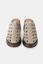 Women's Beige Suede Genuine Leather Daily Wedge Heel Slippers - 4