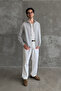 Men's Oversize 100% Cotton Flam Linen Checkered Shirt - 6