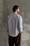 Men's Oversize 100% Cotton Flam Linen Checkered Shirt - 8