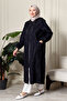 Hooded Oversized Patterned – Zippered Relaxed Fit Long Hood - 5