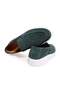 Green Color Laceless Genuine Leather Suede Men's Shoes - 2