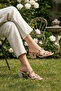 Beige Light Stone Women's Heeled Slippers 547855 Z - 2