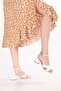 Genuine Leather Heeled Shoes Alpx.372 Cream - 5
