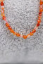 Orange Agate Stone Necklace Natural Stone Faceted Cut 2-3 mm - 5