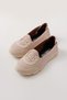 Cream Lace Detailed Women's Ballerina Casual Shoes Walking Shoes Sports Shoes Mother's Shoes - 4
