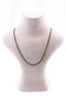 Obsidian Stone Necklace Natural Stone Faceted Cut 2-3 mm