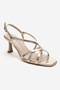 Women's Cross-Strapped Ankle-Tie Heeled Evening Dress Shoes Zy 4146 - 4