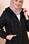 Women's Hooded Zippered Trench Coat – Comfortable Fit, Casual and Stylish - 2