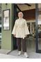 Wide Cuff Belt Detail Jacket-Stone - 2