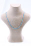 Blue Agate Stone Necklace Natural Stone Faceted Cut 2-3 mm