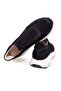 Black Color Lace-Up Genuine Leather Suede Men's Shoes - 2