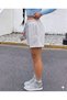 Shorts - Women's Gray Oversize Relaxed Fit High Waist Lace-Up Casual Shorts - 2
