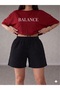 Unisex Wide Cut T-Shirt and Sweatpants Set with Balance Text Print