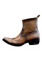 Real Leather Cowboy Boots Brown