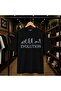 Evolution Chest Printed 100% Cotton Oversize Loose Regular Fit Crew Neck T-Shirt