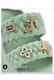 Women's Thick Sole Knitted Strap Stone Slippers Sandals - 6