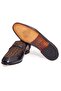 Brown Laceless Genuine Leather Men's Shoes - 3
