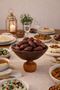 2 Li Ligna Wooden Embossed Melamine Enjoyment Set (19 cm Bowl with Pomegranate Feet, 19 cm Bowl) Serving Plate, Deep Bowl - 3