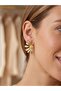 Gold Half Daisy Model Summer Collection Women's Earrings Special Stylish Design, Non-Tarnishing Steel Jewelry - 4