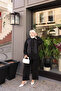 Stone Embroidered Suit with Shirt and Wide-Legged Trousers - 2