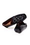 Black Color Laceless Genuine Leather Men's Shoes - 2