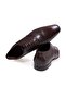Brown Lace-Up Genuine Leather Sole Men's Shoes - 2