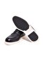 Black Color Laceless Genuine Leather Men's Shoes - 3
