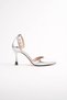 Silver Metallic V Model Women's Summer Stiletto 8.5 cm Heel Night Stylish New Season Premium Product