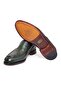 Green Color Laceless Genuine Leather Men's Shoes - 3