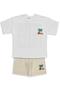 San Surfsea Printed 2-Piece Set for Ages 3-9 - Ecru - 2