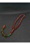 Squeeze Fire Amber Natural Stone Coarse Grain Cut 33 Habbeli Stone Systematic Braided Tassel Prayer Beads Men's Accessory - 8