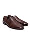 Brown Laceless Genuine Leather Men's Shoes