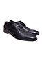 Black Color Lace-Up Genuine Leather Leather Sole Men's Shoes