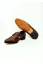 Brown Laceless Velvet Men's Shoes - 3