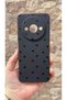 Redmi A3 Compatible Mini Black Heart Patterned Silicone Shock Absorbing Classic Protective Rubber Case - 2
