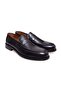 Black Color Laceless Genuine Leather Leather Sole Men's Shoes