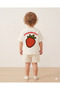 Set of 2 Oversize T-Shirts with Fruit Print on Front and Back, Cotton Comfortable Fit (Pineapple & Strawberry) - 3