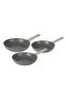 Set of 3 Gray Frying Pans -3.2Mm