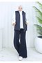 Hooded Vest Basic Sweatshirt and Comfortable Pants Three-Piece Set - 3