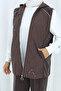 Hooded Vest Basic Sweatshirt and Comfortable Pants Three-Piece Set - 8