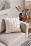 2-Pack Bubble Rabbit Fur Fabric Pillow Ultra Soft Plush Decorative Pillow Cushion Cover (43X43) - 2