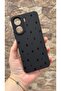 Redmi 13C Compatible Mini Black Star Patterned Silicone Shock Absorbing Camera Protected Soft Rubber Case