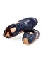 Dark Blue Color Lace-Up Genuine Leather Men's Shoes - 2