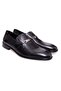 Black Color Laceless Genuine Leather Leather Sole Men's Shoes