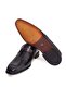 Black Color Laceless Genuine Leather Leather Sole Men's Shoes - 3