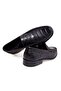 Black Color Laceless Genuine Leather Leather Sole Men's Shoes - 2