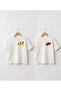 Set of 2 Oversize T-Shirts with Fruit Print on Front and Back, Cotton Comfortable Fit (Pineapple & Strawberry) - 2